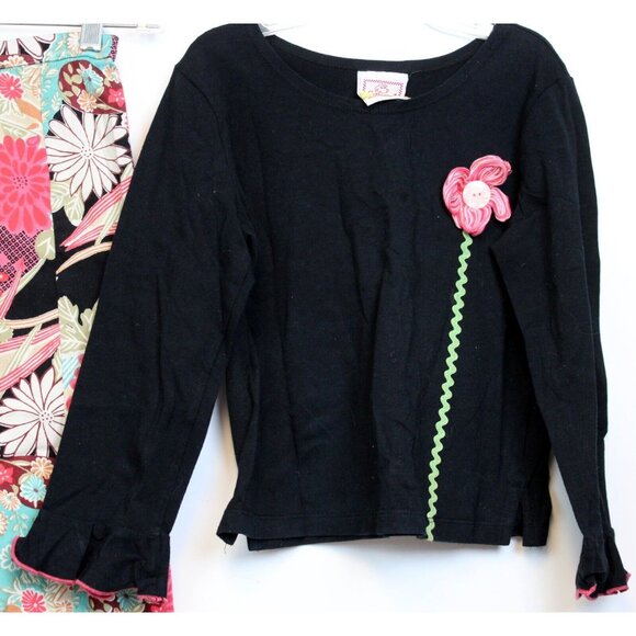 CottonTail Originals 2pc Outfit Shirt Pants Asian Inspired Print Flower 6x Fall - Picture 2 of 13